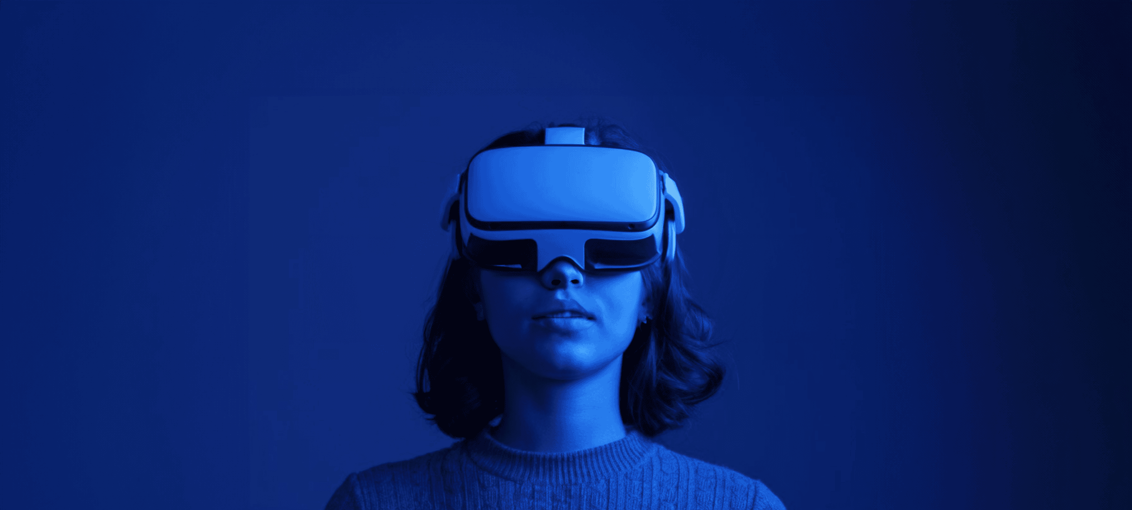 Girl with VR headset
